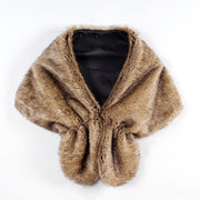 faux fur shawl wrap, view 4 - MRSLM