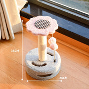 interactive sisal cat scratching post, view 4 - MRSLM