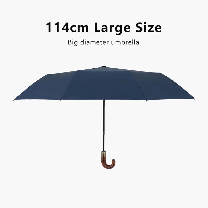 automatic wooden handle umbrella, view 9 - MRSLM