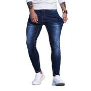 men's blue skinny denim pants, view 2 - MRSLM