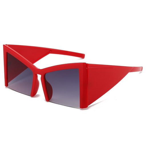 irregular semi-rimless sunglasses, view 3 - MRSLM