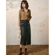 two-piece look office blouse, view 2 - MRSLM
