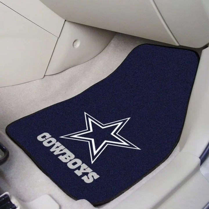 2-pc Carpeted Car Mats with Team Spirit Design