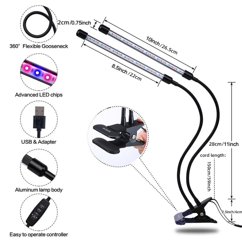 usb led indoor plant grow light, view 6 - MRSLM