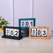 timeless wooden flip calendar - MRSLM