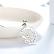 S925 silver angel pendant necklace, view 8 - MRSLM