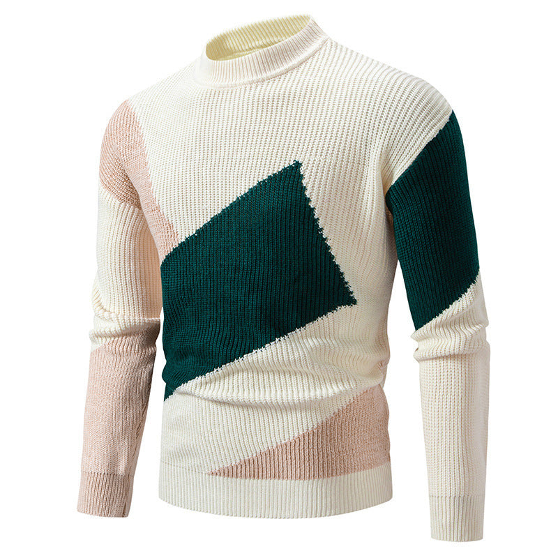 round neck jacquard sweater, view 6 - MRSLM