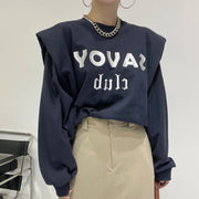 loose padded pullover sweatshirt, view 2 - MRSLM