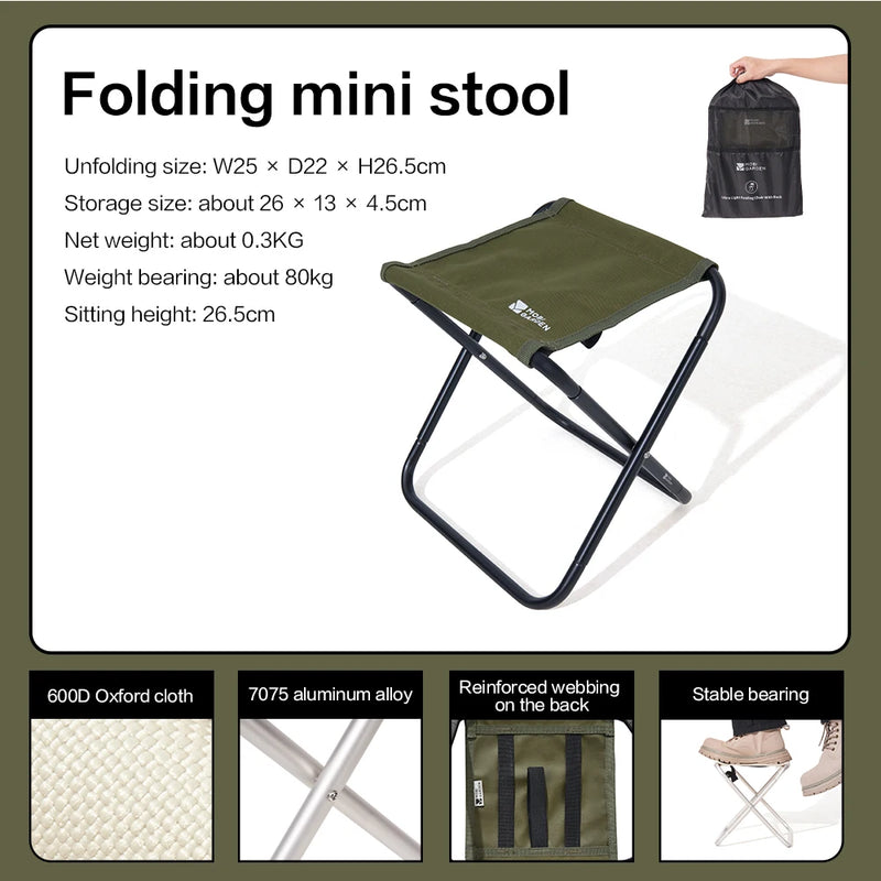 lightweight portable folding chair with backrest, view 3 - MRSLM