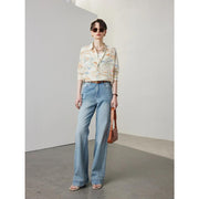 chic summer silk blouse, view 8 - MRSLM