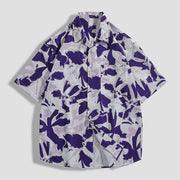 Men's printed beach flower shirt, view 6 - MRSLM