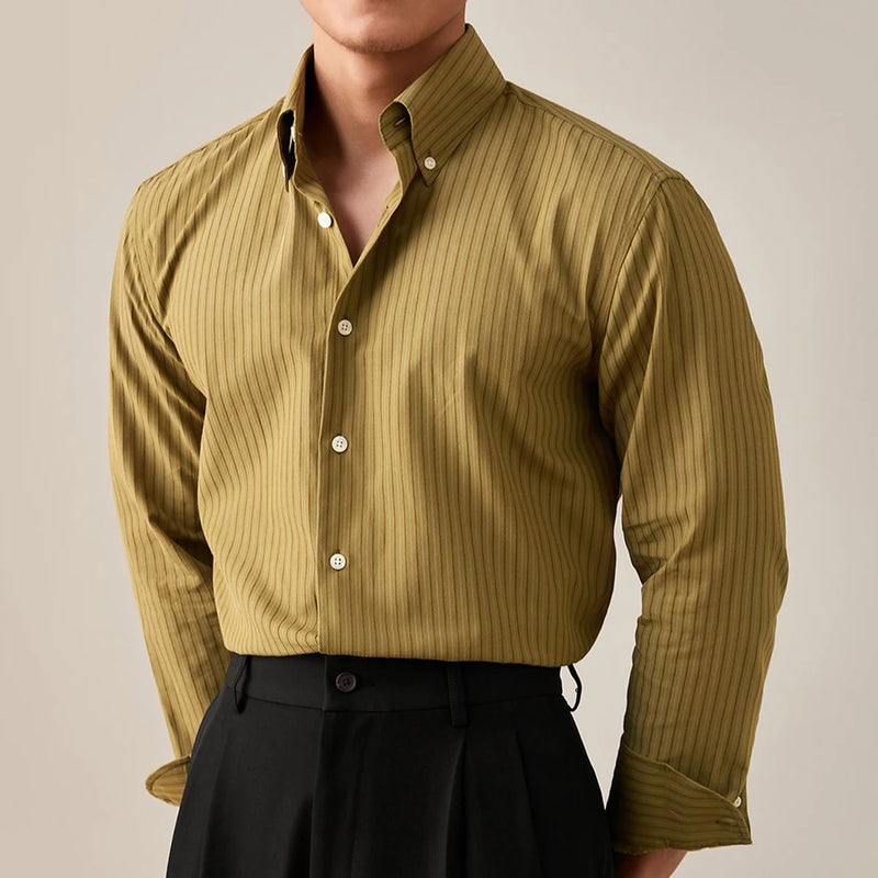 men's contrast stripe shirt, view 6 - MRSLM