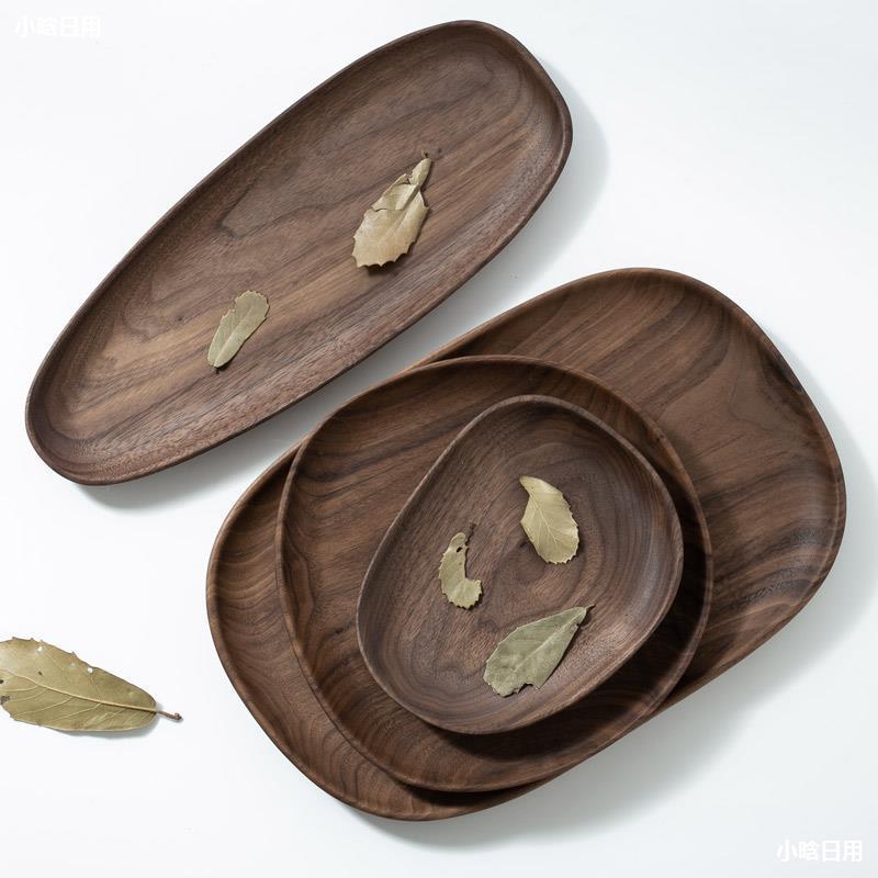 black walnut wooden serving plate, view 7 - MRSLM