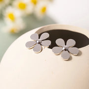 gold daisy earrings, view 7 - MRSLM