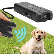 ultrasonic dog trainer with LED flashlight, view 4 - MRSLM