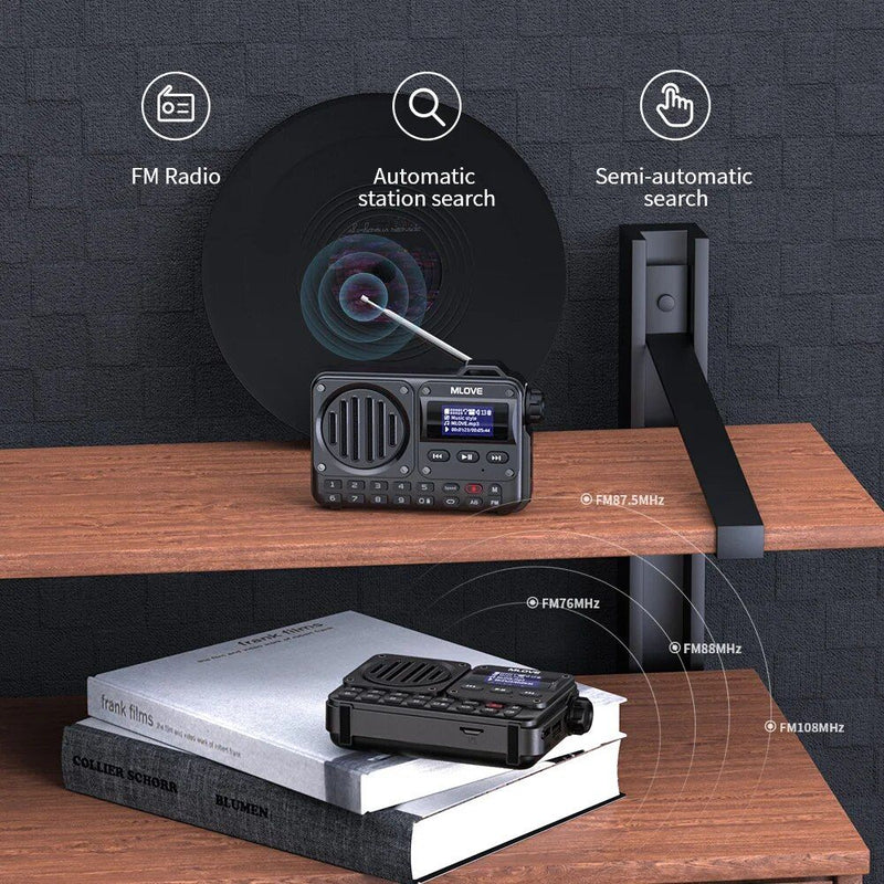 portable Bluetooth speaker with LCD and FM radio, view 6 - MRSLM