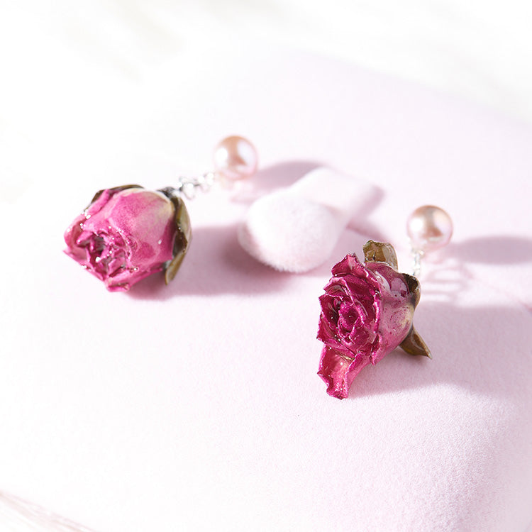 Anti Allergic Earrings Flower Eternal Long Style