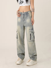 Retro multi-pocket workwear jeans, view 5 - MRSLM