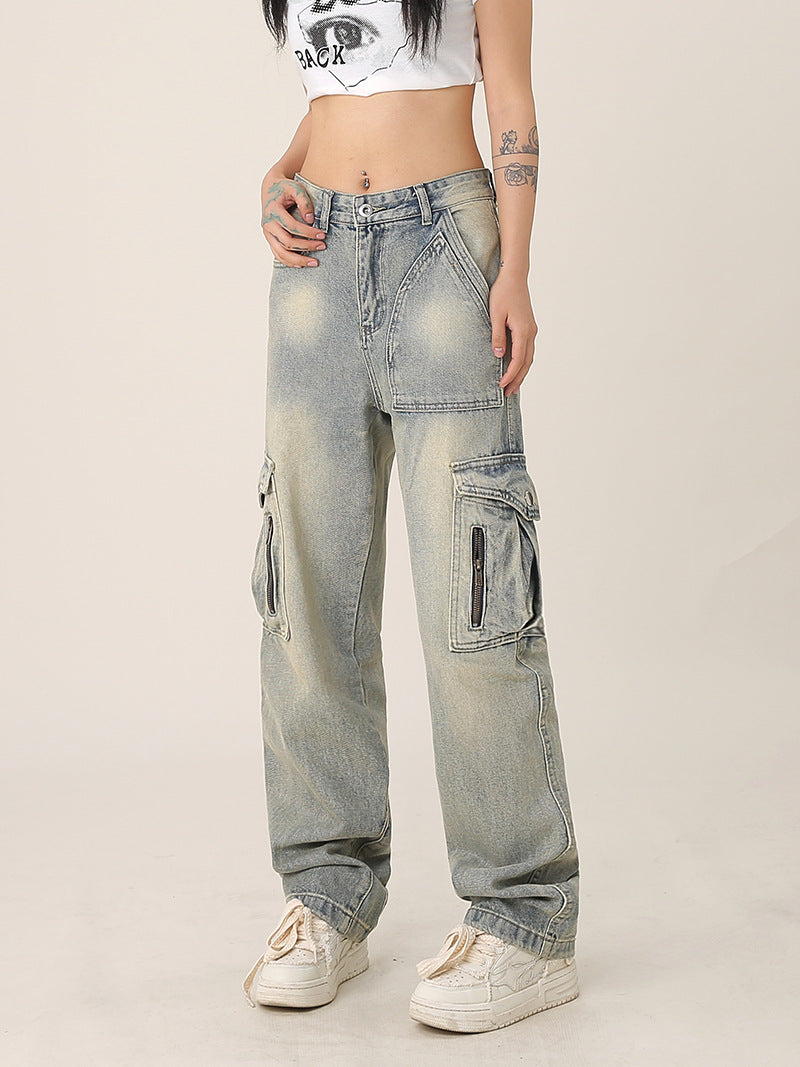 Retro multi-pocket workwear jeans, view 5 - MRSLM