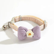 checkered pet collar with butterfly knot, view 3 - MRSLM