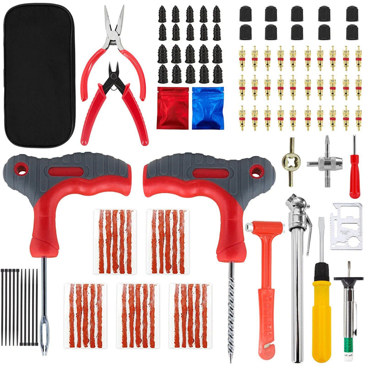 Complete Car Tire Repair & Emergency Tool Set