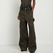 slim-fit cargo pants with removable girdle - MRSLM