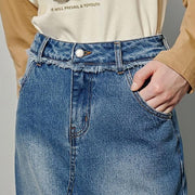 vintage denim maxi skirt, view 5 - MRSLM