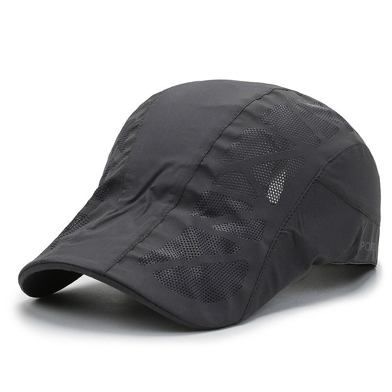 breathable mesh summer beret cap, view 5 - MRSLM