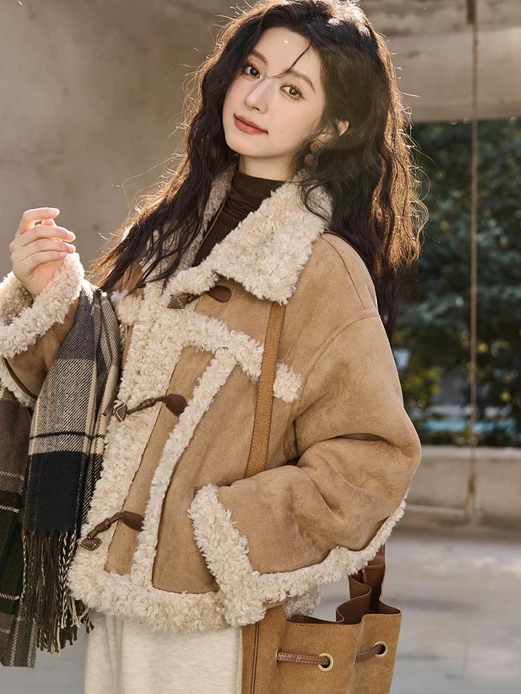 vintage lamb wool button jacket, view 4 - MRSLM