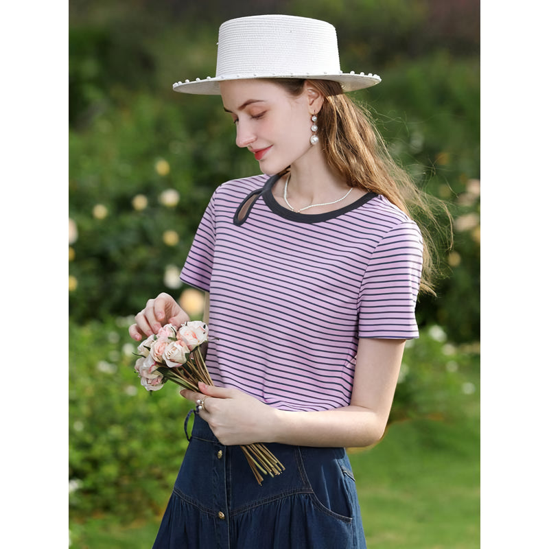 striped knit top, view 5 - MRSLM