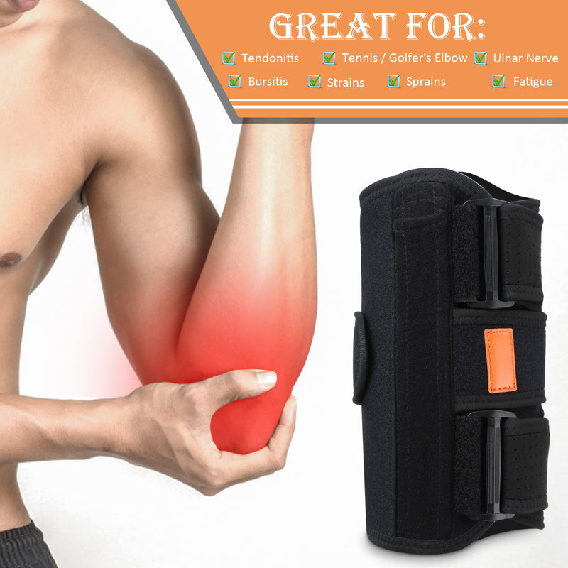 compression elbow brace with aluminum stays, view 4 - MRSLM