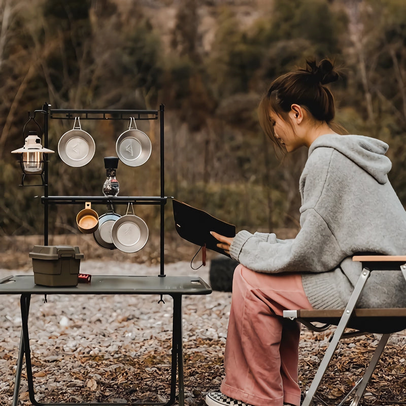 portable camping table storage rack, view 6 - MRSLM