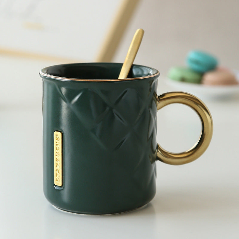 ceramic mug with gold-plated handle, view 7 - MRSLM