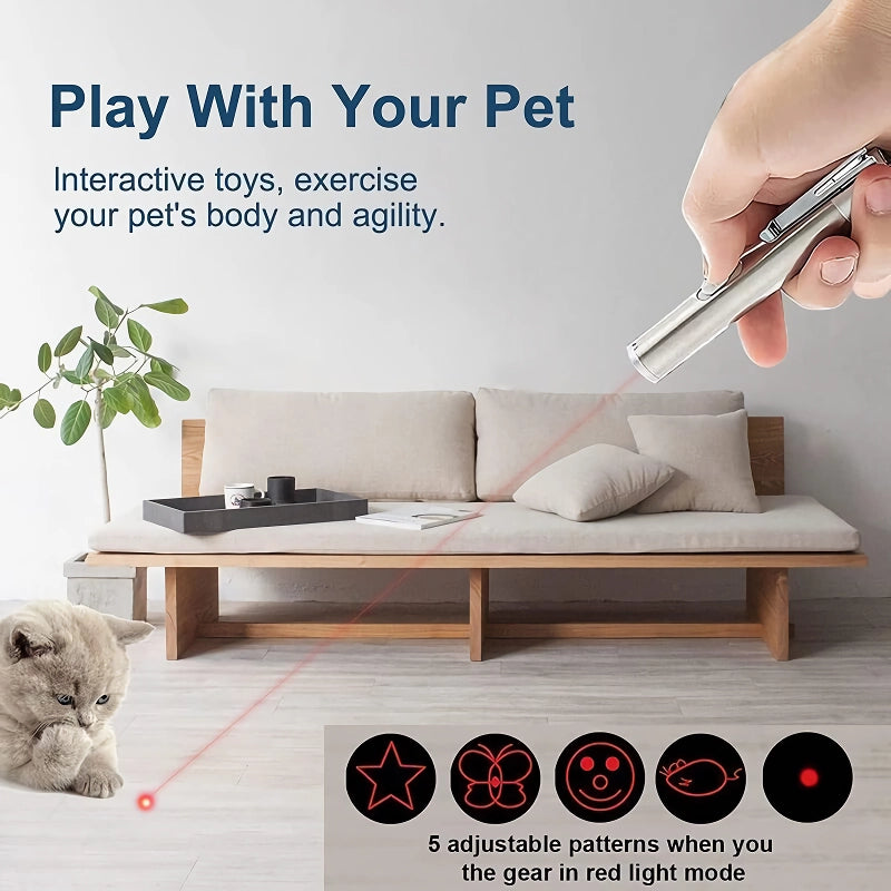 USB rechargeable laser cat toy, view 3 - MRSLM