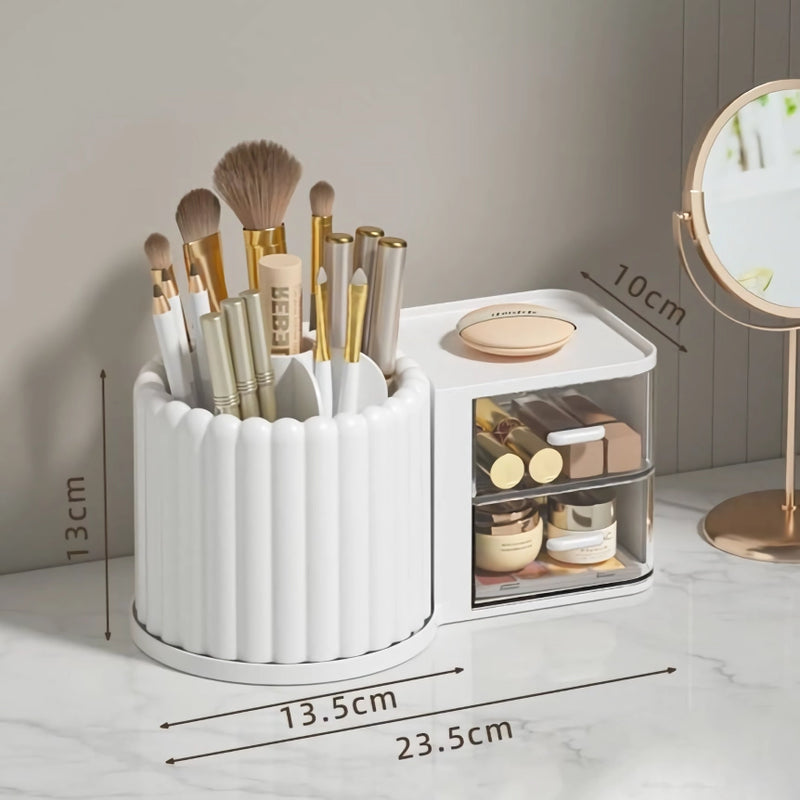Makeup organizer with brush holder, view 2 - MRSLM