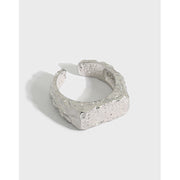 irregular texture s925 silver ring, view 4 - MRSLM