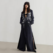 women's long slit blazer - MRSLM
