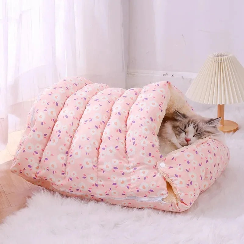 plush cat and puppy bed, view 7 - MRSLM