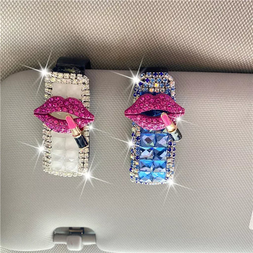 Luxe rhinestone car visor sunglasses holder - MRSLM