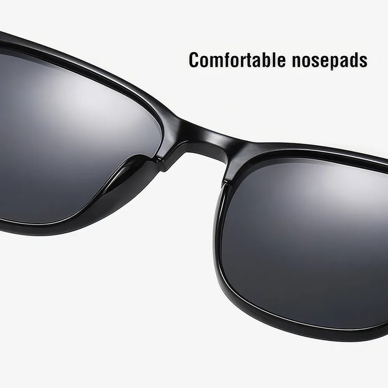 Retro square polarized sunglasses for men, view 9 - MRSLM
