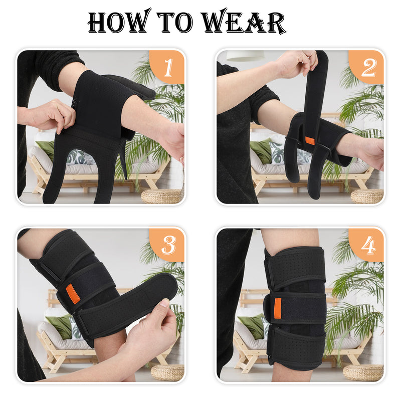 compression elbow brace with aluminum stays, view 6 - MRSLM