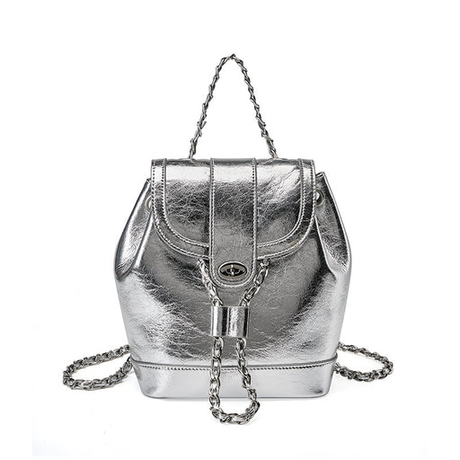 small cowhide leather backpack, view 3 - MRSLM