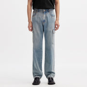 men's retro washed cargo jeans, view 7 - MRSLM