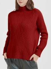 knitted turtleneck sweater, view 3 - MRSLM