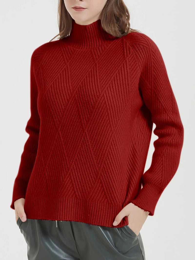 knitted turtleneck sweater, view 3 - MRSLM