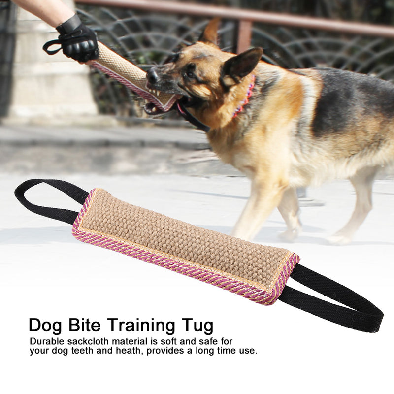 sackcloth dog training bite tug toy, view 4 - MRSLM