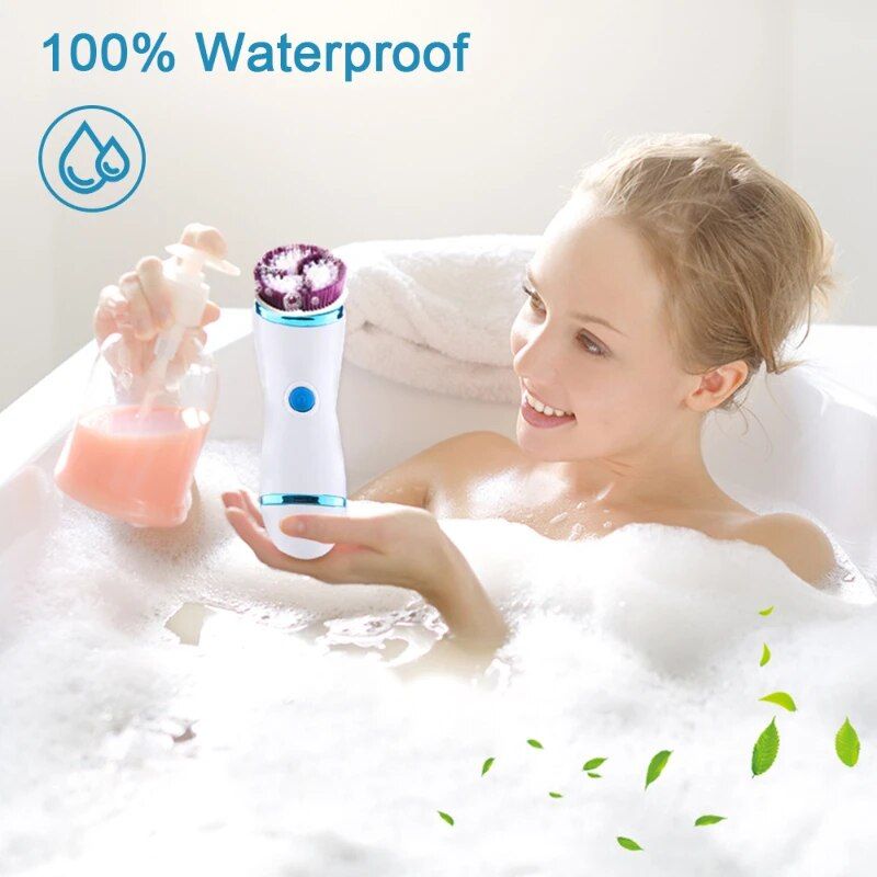 4-in-1 electric face cleanser and roller massager, view 8 - MRSLM
