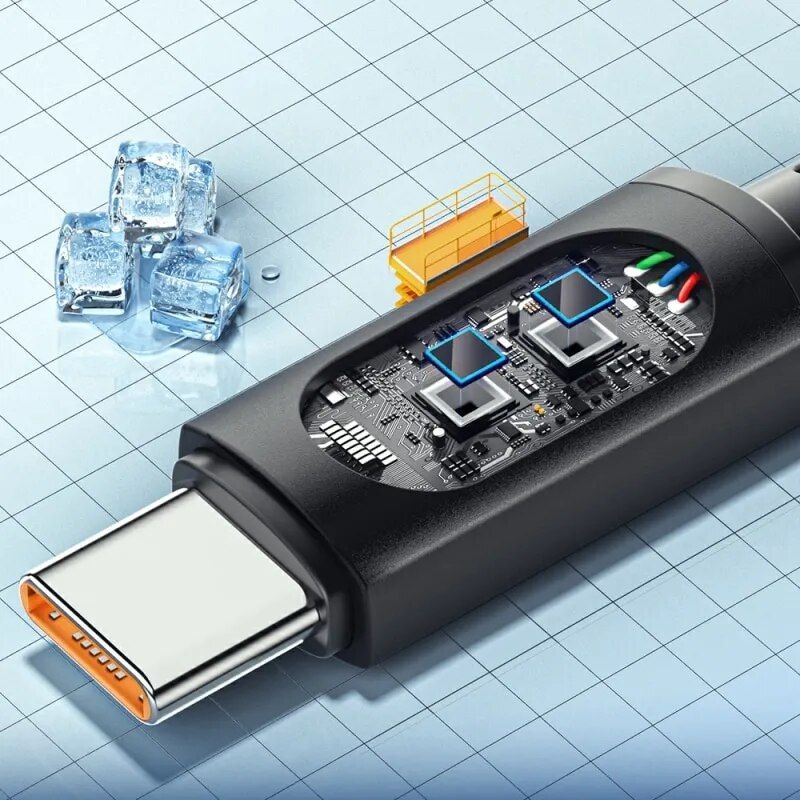 USB-C fast charging cable with LED indicator, view 7 - MRSLM