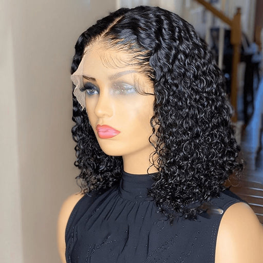 women's short curly wig black - MRSLM