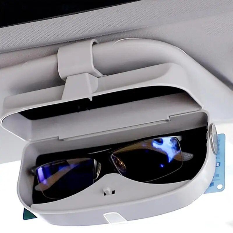 Compact car visor sunglasses and card holder - MRSLM
